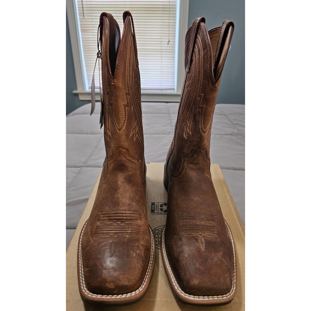 Ariat® (Men's 9.5 D) Plano™ Western Square Toe Cowboy Boot in Woody Tan - $240 - Picture 4 of 12